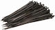 Sidirela Pack of 100pcs Black Plastic Cable Ties 300x3.6mm Ε-2520