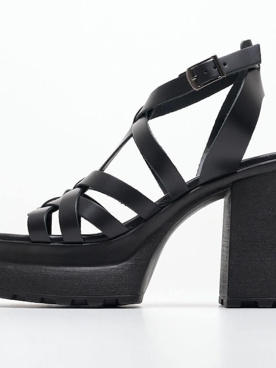 Stathatos shoes Women's Sandals Black