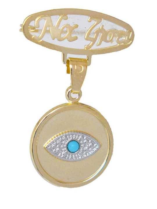 Gold 9 Karat Safety Pin Charm