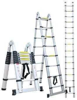 Telescopic Ladder Aluminum of Steps with Maximum Height 6.4m Σκάλα 711070