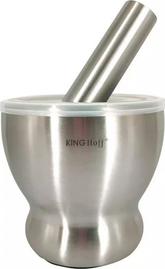 KING Hoff Γουδί από Ανοξείδωτο Ατσάλι 13x13x14.5cm