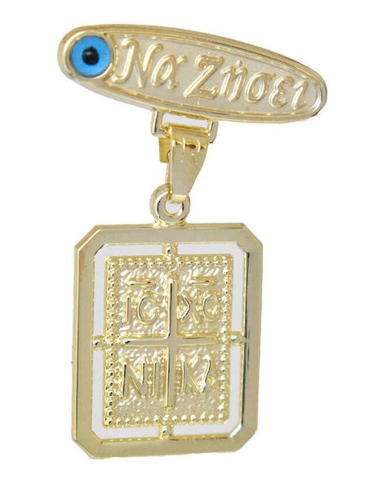 Gold 9 Karat Safety Pin Charm