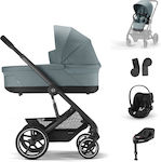Cybex Balios S Lux Adjustable 3 in 1 Baby Stroller Suitable for Newborn Sky Blue 11.7kg