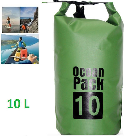 Ocean Pack Στεγανός Σάκος Ώμου / Πλάτης / Χειρός 10lt Πράσινος