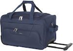 Diplomat Cabin Travel Bag Blue with 4 Wheels Height 55cm