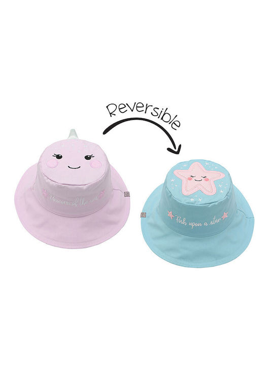 Double-Sided Hat Flapjackkids Upf50+ Narwhal Starfish Cotton