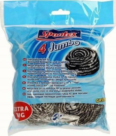 Spontex Σετ Συρμάτινα Σφουγγάρια Πιάτων Ασημί 4τμχ