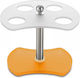Modern Waiting Stand Palette 4 Positions Plexiglass Frost & Yellow