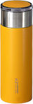 Bottle Thermos Stainless Steel / Plastic Yellow 600ml