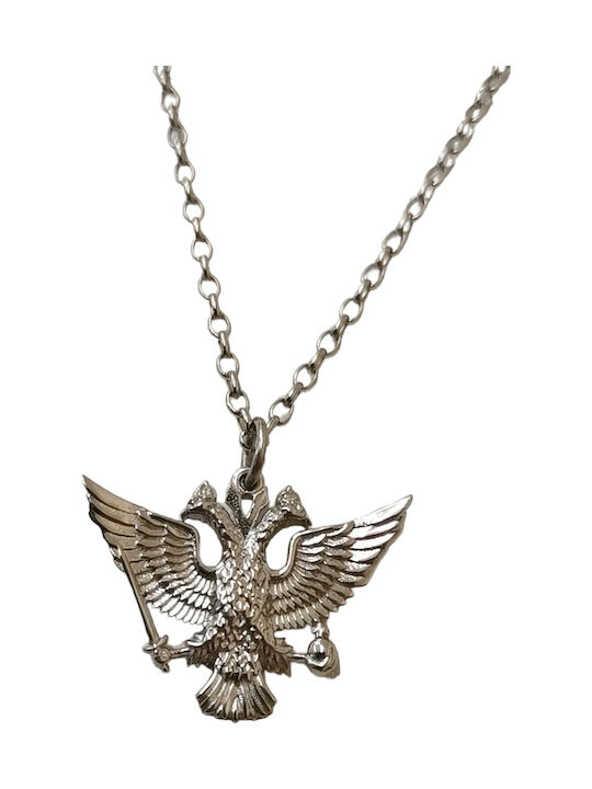 Aris Dentopoulos Jewellery Κολιέ Βυζαντινό Φυλαχτό από Ασήμι