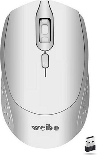 Weibo RF-6400 Wireless Ergonomic Bluetooth Mouse White