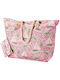 Benzi Fabric Beach Bag with Wallet Pink