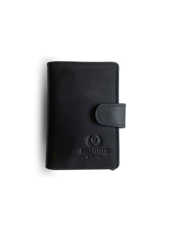 Leather Men's Wallet Classic with RFID Black