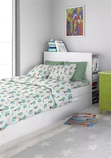 Dimcol Bettwäsche-Set Einzel Baumwolle Reach Green 160x240cm 2Stück