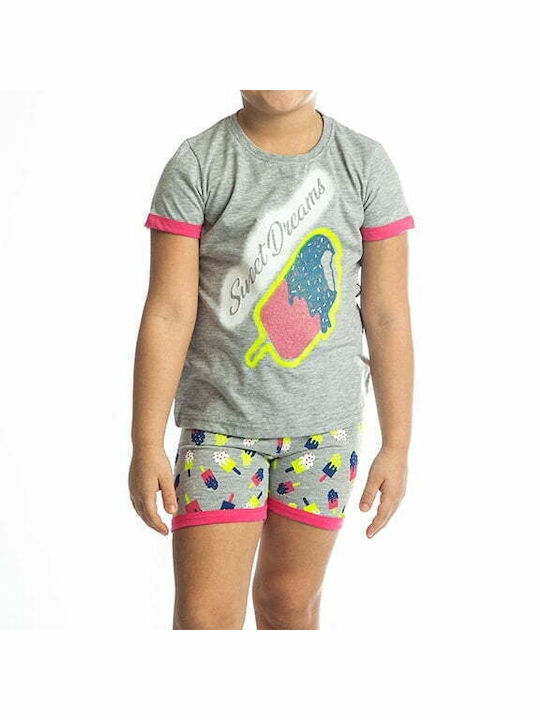 Dreams Kids Pyjamas Summer Cotton Gray