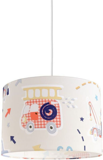 Veis City Cars Einfaches Licht Kinderdeckenleuchte Deckenleuchte mit Fassung E27 Rot 35x24cm