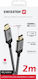 Swissten Cabluri HDMI 2.1 Ultra High Speed 48Gbps 4K 120Hz HDR VRR Braided HDMI De Sex Masculin - HDMI De Sex Masculin 2m Gri