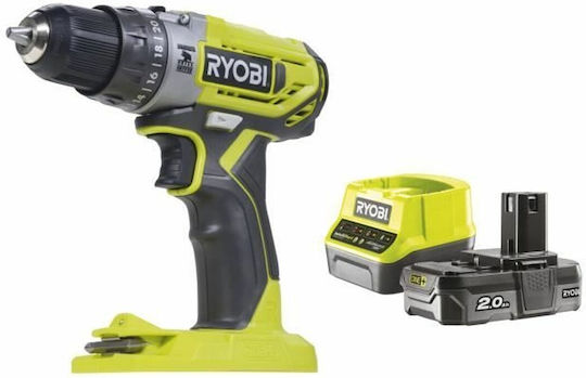 Ryobi Percussive 18V Battery Drill Driver 1x2Ah