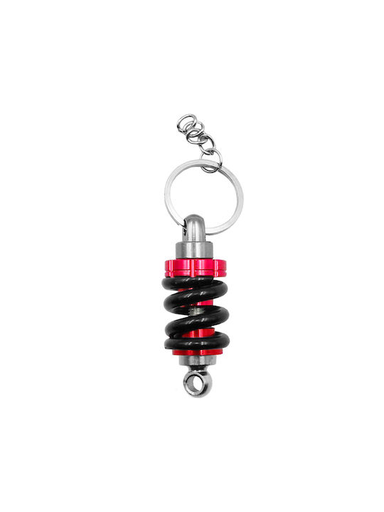 Keychain Ανάρτηση Metallic Silver / Red / Black