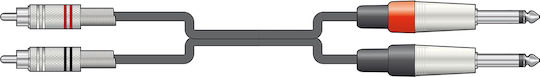 Citronic Cable 2 x 6.3mm male - 2x RCA male 6m (19950)