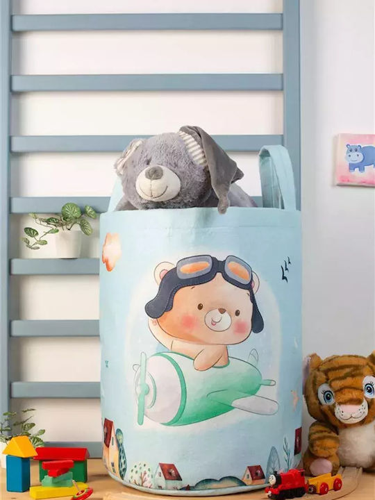 Dimcol Children's Storage Basket made of Fabric Light Blue 45x30x50cm 1pcs