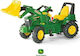 Kids Foot-to-Floor Ride On Tractor with Trailer & Pedal John Deere Green