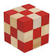 Roter Schlangenwürfel 3D Logik-Puzzlespiel