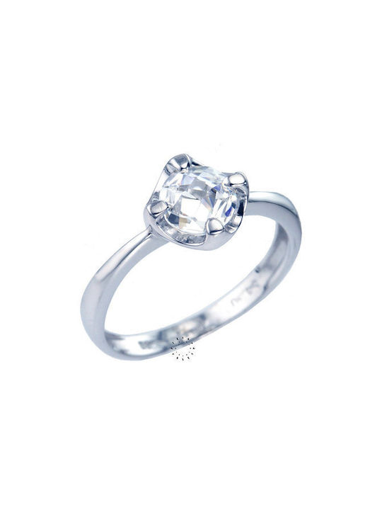 Savvidis Single Stone from White Gold 14K