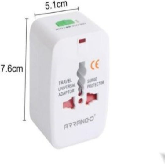 Arrango Adaptor Priză de la Universal în Universal