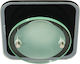 DIL Square Glass Recessed Spot with Socket GU5.3 Black 1pcs