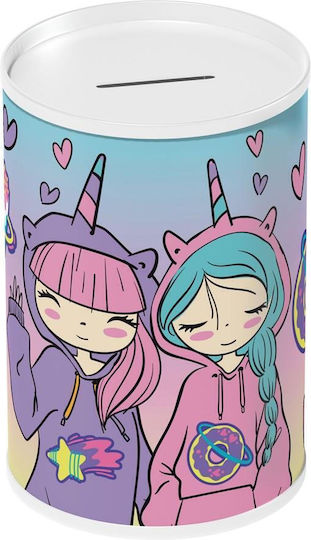 Must Team Best Friends Forever Kinder Spardose Metallisch 10x15cm