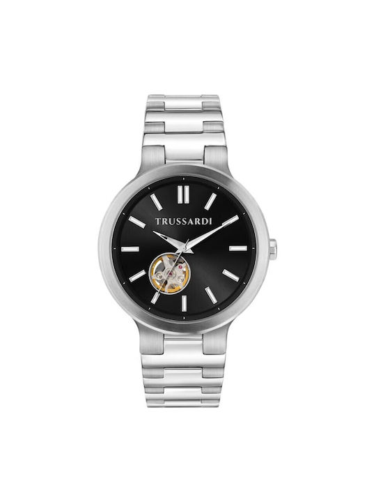 Trussardi Watch Automatic with Silver Metal Bracelet