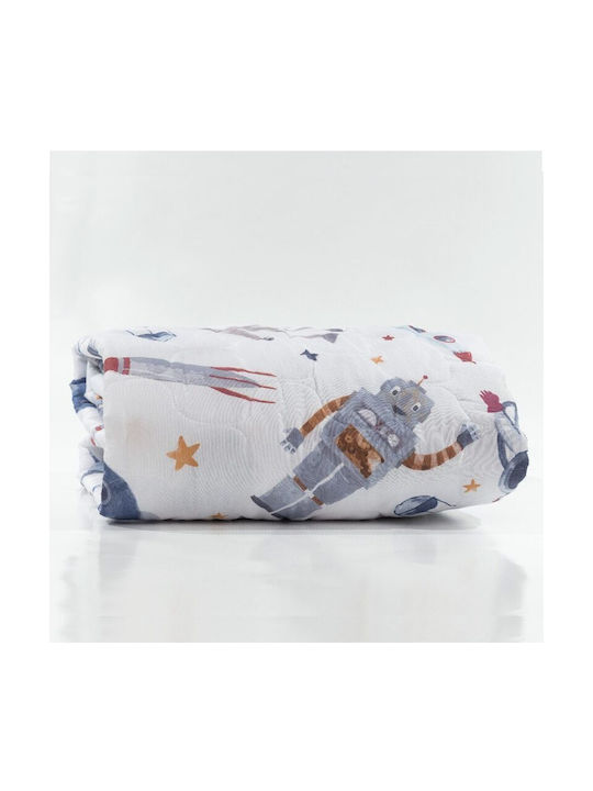 Kentia Kids Quilt Set Single with Pillowcase Robot Boreas Multicolour 160x240cm