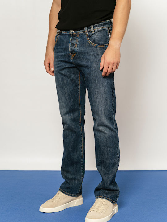 Edward Jeans Herren Jeanshose in Bootcut Fit Marineblau