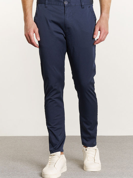 Edward Jeans Men's Trousers Chino in Slim Fit Blue