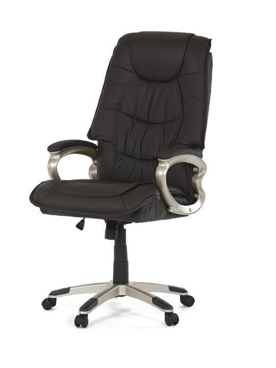 Gael Office Chair with Fixed Arms Brown