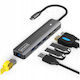 Zenwire USB-C Stație de andocare cu HDMI 4K PD Ethernet Gri (1047858922)