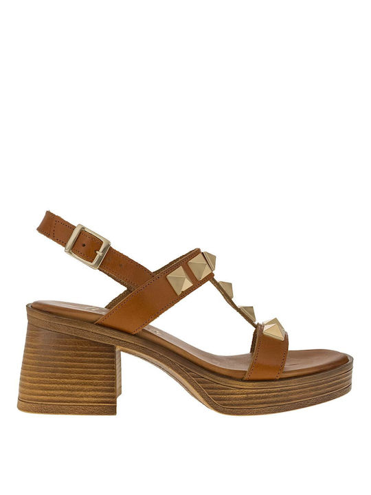 Mark Milan Platform Women's Sandals Brown with Medium Heel