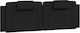 vidaXL Headboard Pillow with Leather Black
