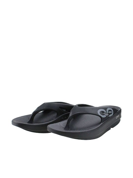 Oofos Recovery Herren-Flip-Flops Schwarz