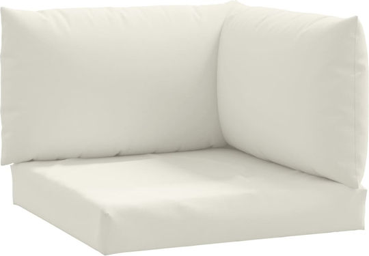 vidaXL Palace Cushion for Pallet Bench with Backrest Beige 3 Pieces 60x60cm