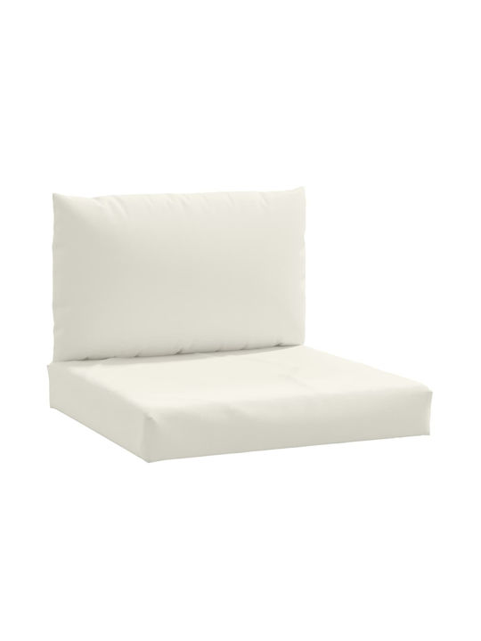 vidaXL Pallet Bench Cushion Cream 2pcs 60x60cm.