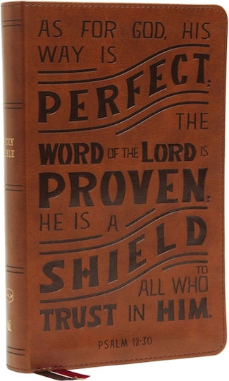 Nkjv, Personal Size Reference Bible, Verse Art Cover Collection, Leathersoft, Tan, Red Letter, Thumb Indexed, Comfort Print
