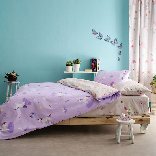 Charalambidis Textiles Kids Duvet Single Unicorn 160x230cm Charalambidis Textiles Kids Duvet Single Unicorn 160x230cm
