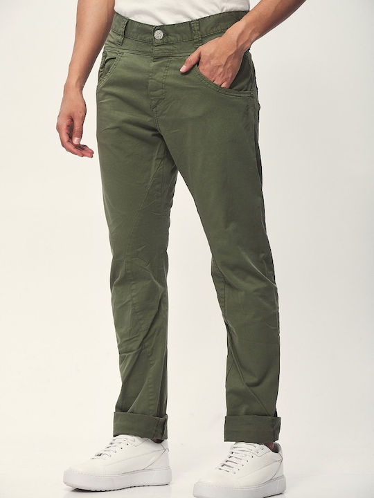 Edward Jeans Pantaloni pentru bărbați cu Croială Slim Army