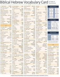 Biblical Hebrew Vocabulary Card