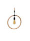 Globo Lighting Pendant Light Beige with Rope for Socket E27 34x22cm