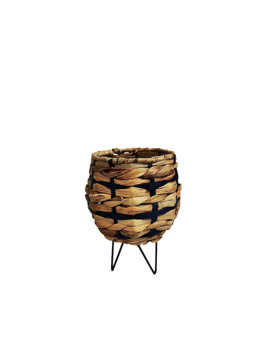 Espiel Tabletop Wicker Lantern Black 17x17x23cm