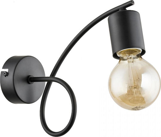 Alfa Modern Wall Lamp with E27 Black 24cm