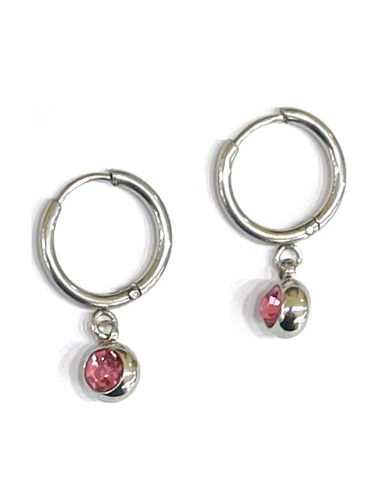 Kostibas Fashion Earrings Hoops made of Steel Gold Plated